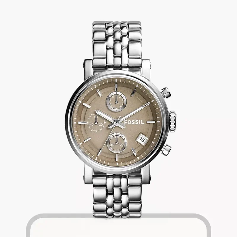 Fossil Boyfriend Chronograph Brown Dial Ladies Watch- ES3747